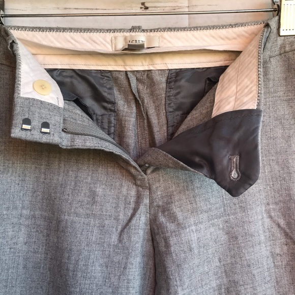 j crew cafe capri gray trouser pants wool size 2 - Picture 3 of 7